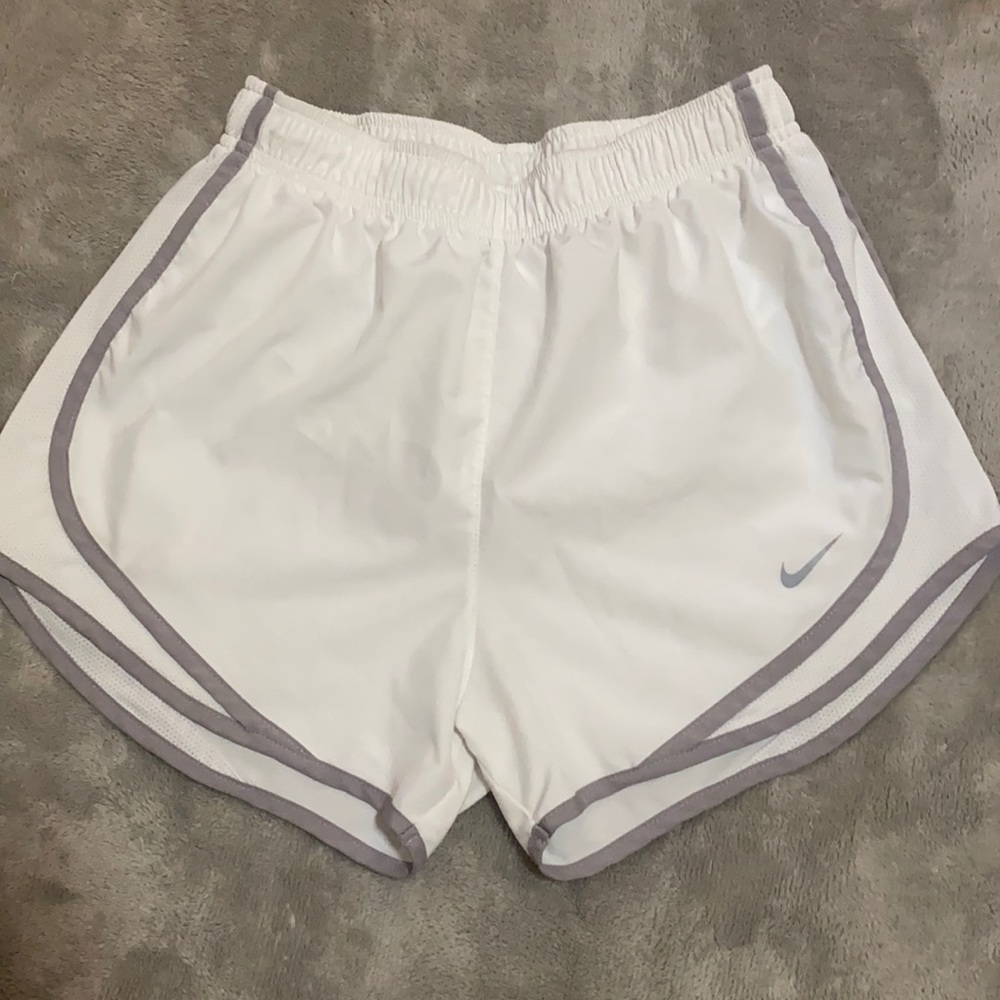 White Nike shorts